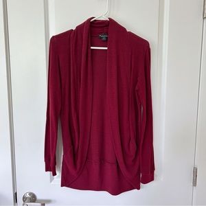 Forever 21 open front maroon cardigan size small